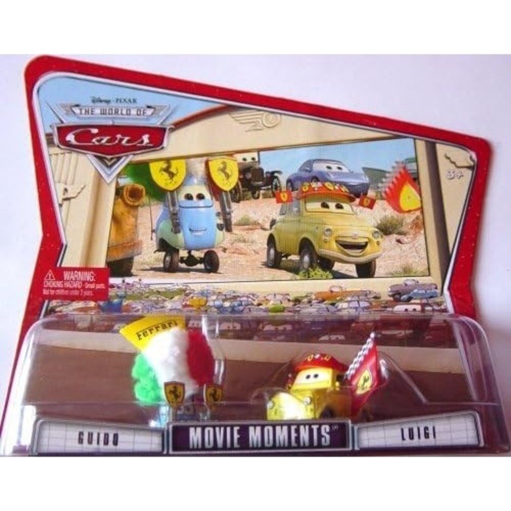 NEW Disney Pixar Cars Supercharged Ferrari Fans Guido and Luigi Movie Moments